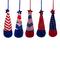 6.5" Patriotic 4th of July Americana Gnome Ornament Set